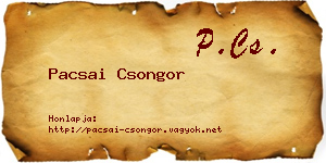 Pacsai Csongor névjegykártya